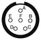 AMPHENOL SOCAPEX D38999/20WB98PA-LC Circular Connector, MIL-DTL-38999 Series III, D38999/20 Series, Wall Mount Receptacle, 6 Contacts