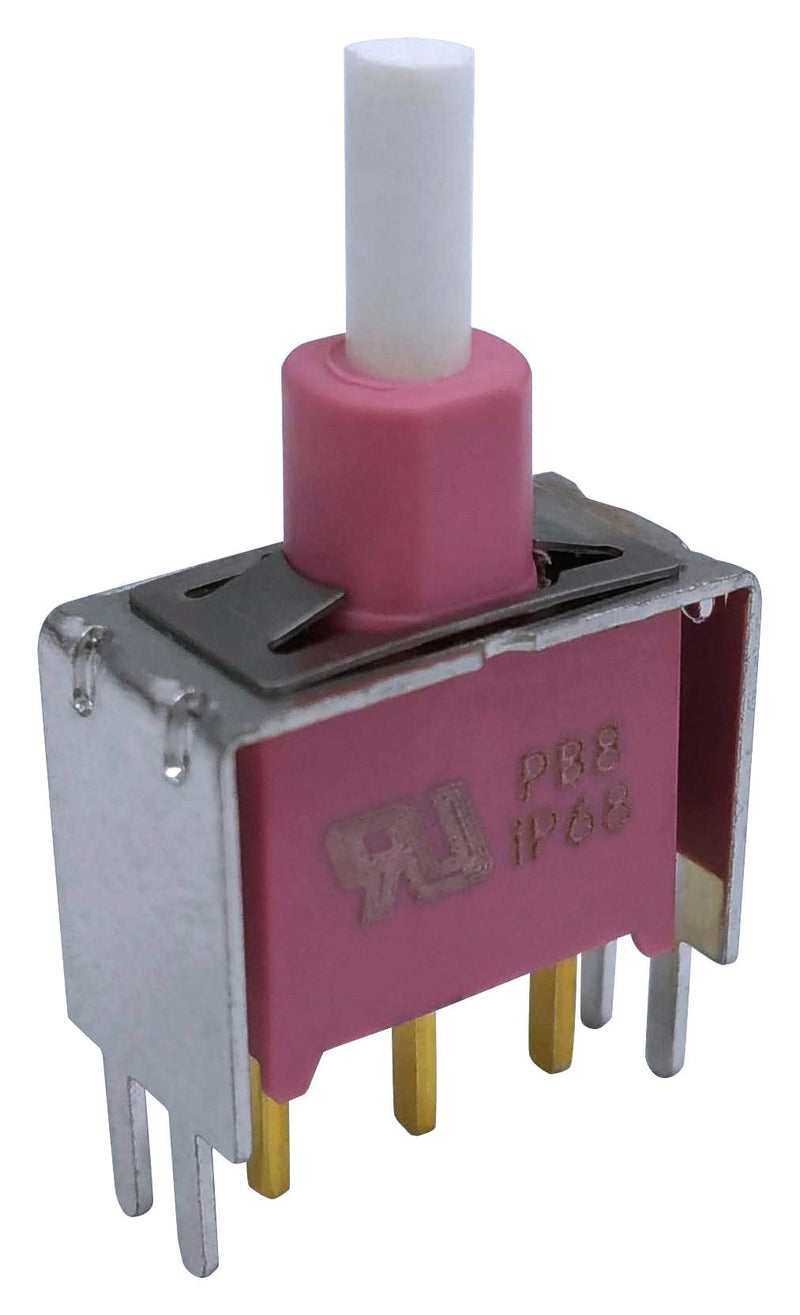 MULTICOMP PRO MP-PB8-AA00B11GE-2 Pushbutton Switch, SPDT, On-(Off), Round Plunger