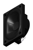 PUI AUDIO AS04004PO-WR-R Speaker, 370 Hz to 20 kHz, 4 ohm, 4 W, 85 dB, Oval with Rectangular Frame, Panel Mount