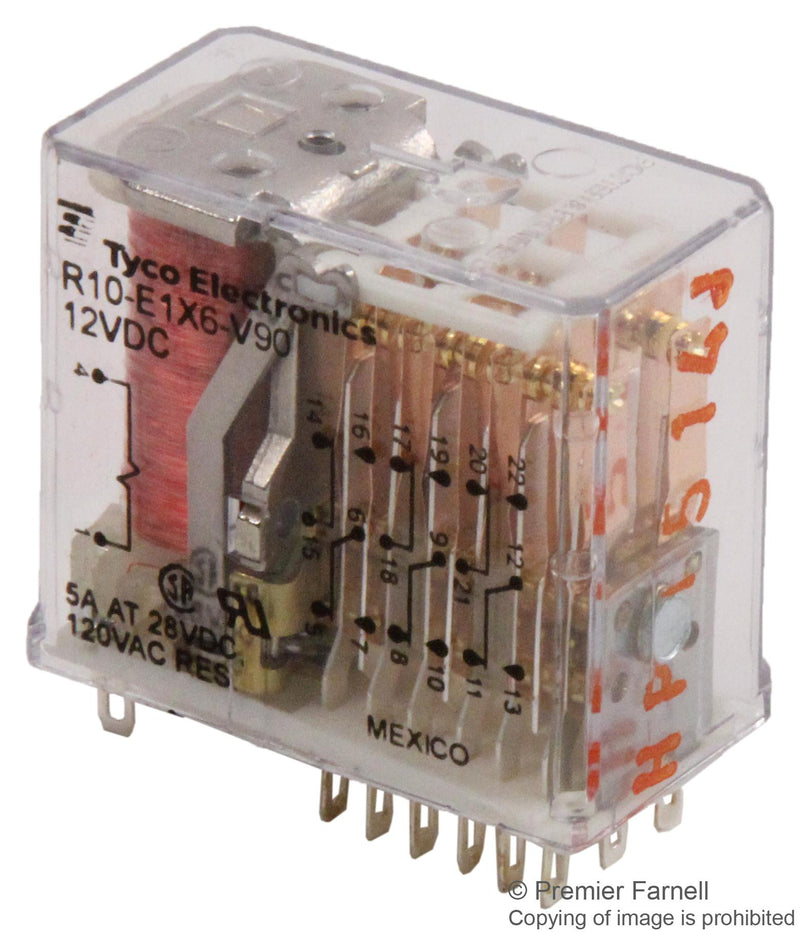 POTTER&amp;BRUMFIELD - TE Connectivity R10-E1X6-V90 R10-E1X6-V90 Relay 6PDT 120VAC 30VDC 5A