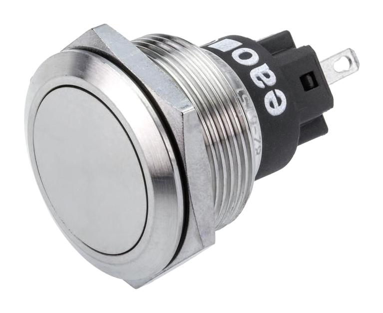 EAO 82-6651.2000 Vandal Resistant Switch, 316L Stainless Steel, Series 82, 22 mm, SPDT, Maintained, Round, Natural