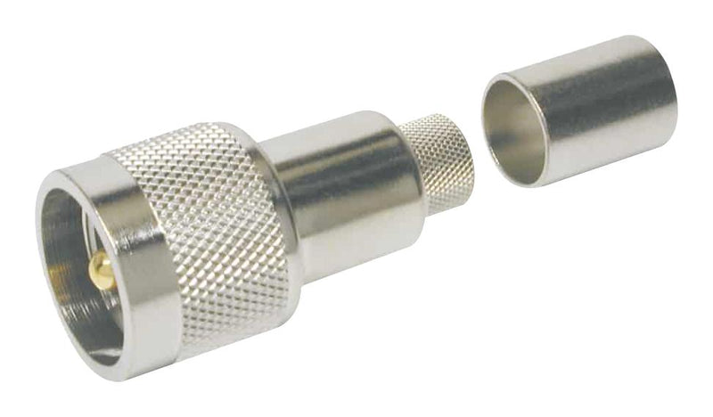TIMES MICROWAVE EZ-400-UM-X RF / Coaxial Connector, UHF Coaxial, Straight Plug, Crimp, Push On, 50 ohm, LMR-400