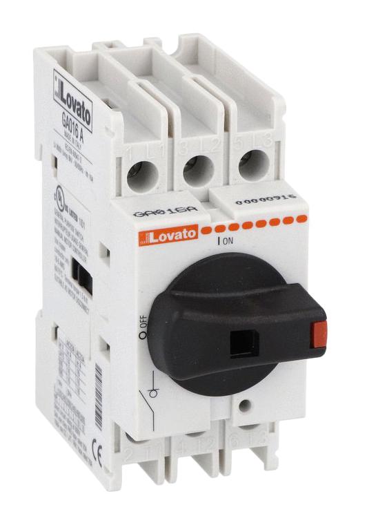 LOVATO GA040A Switch Disconnector, 3 Pole, 690 V, 40 A, IP20, Screw, DIN Rail Mount