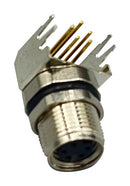 NORCOMP 857-005-213R004 SENSOR CONN, R/A M8, 5POS, RCPT, PANEL