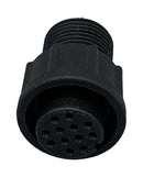 NORCOMP 868-012-203R001. CIRCULAR CONNECTOR, RCPT, 12POS, SOLDER