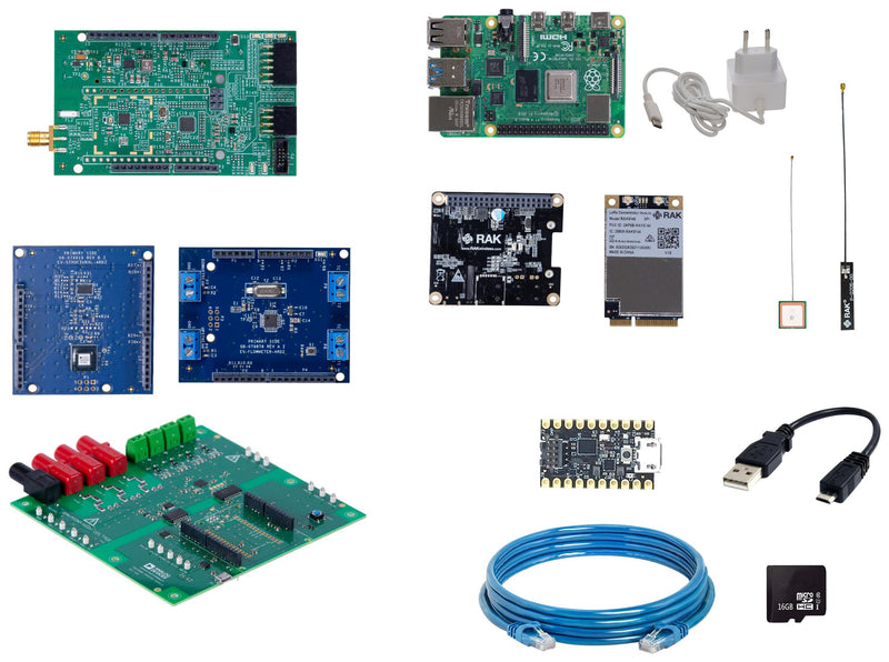 ANALOG DEVICES AD-MAX32SXWISE-SL Development Kit, SX1261, MAX32670, RF Transceiver, Base Board, Sensor Node, Raspberry Pi4 Model