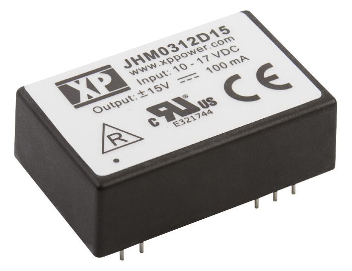 XP POWER JHM0324D15 Isolated Through Hole DC/DC Converter, Medical, DIP, 2:1, 3 W, 2 Output, 15 V