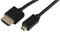 PRO SIGNAL PSG04066 Audio / Video Cable Assembly, HDMI A Plug, Micro HDMI D Plug, 2.46 ft, 0.75 m, Black