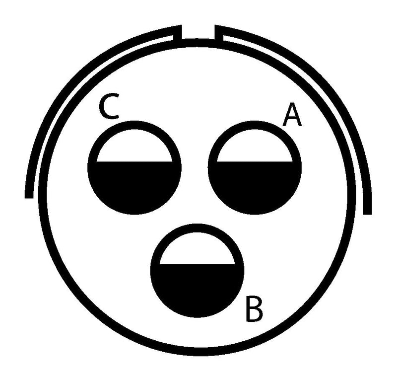 ITT CANNON CA3100E16-10SBF80F42-05 Circular Connector, CA Series, MIL-DTL-5015 Series, Wall Mount Receptacle, 3 Contacts, Crimp Socket