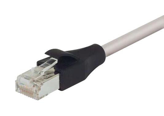 L-COM TRD695DSZ-GRY-15 Ethernet Cable, Cat6, RJ45 Plug to RJ45 Plug