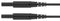 SCHUTZINGER MSFK A301 / 0.5 / 50 / SW Banana Test Lead, 2mm Banana Plug, Shrouded, 2mm Banana Plug, Shrouded, 19.6 ", 500 mm, Black