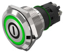 EAO 82-6152.2134.B001 Vandal Resistant Switch, On/Off, 82 Series, 22 mm, SPDT, Maintained, Round Flat Flush, Natural
