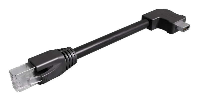 AMPHENOL COMMUNICATIONS SOLUTIONS ND9ACJ250AJ Ethernet Cable, Downward Bend, Cat6a, 90&deg; IX Type A Plug to RJ45 Plug, FTP (Foiled Twisted Pair)