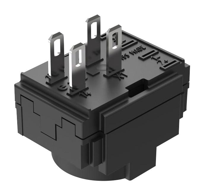 EAO 61-8410.12 Contact Block, SPST-NO, Solder Lug, Plug In, 1 Pole, 5 A, 250 V