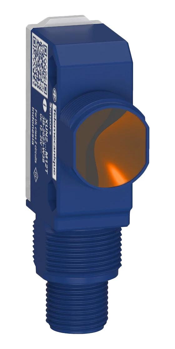TELEMECANIQUE SENSORS XUN2AKXNM12T Photoelectric Sensor, Transmitter, 30m, Through Beam, Digital, 4 Pin M12 Connector, XU Series