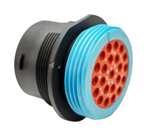 AMPHENOL SINE/TUCHEL AHDP04-24-23PR-WTA Circular Connector, IP69K, DuraMate AHDP Wide Thread Adapter Series, Flange Mount Receptacle
