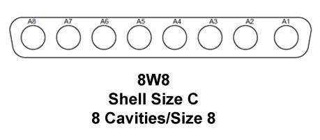 ITT CANNON DCMM8W8S CONNECTOR, D SUB COMB, RECEPTACLE, 8 POS