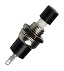E-SWITCH PS1024ABLK Pushbutton Switch, PS1024 Series, 7.2 mm, SPST-NO-DM, Off-(On), Round, Black