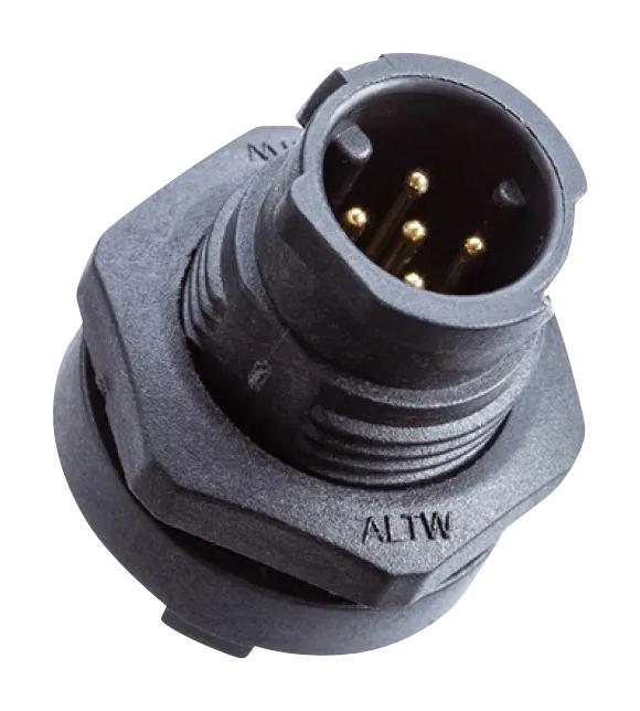 AMPHENOL LTW AU-06PMMS-QC8001 Circular Connector, Circular Industrial, X-Lok A Size Series, Panel Mount Plug, 6 Contacts