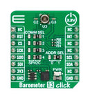 MIKROELEKTRONIKA MIKROE-5921 Add-On Board, Barometer 13 Click, 12C, SPI Interface, MikroE mikroBUS Compatible Development Board