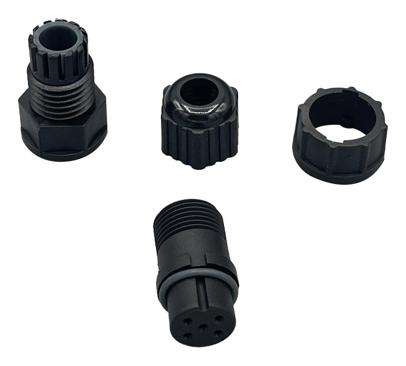 NORCOMP 868-005-203KIT Circular Connector, Circular Cable Kit, Cavalier Series, Cable Mount Receptacle, 5 Contacts
