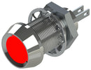 MARL 512-501-23 LED Panel Mount Indicator, Smoked Lens, Red, 28 VDC, 12.7 mm, 20 mA, 600 mcd, IP67