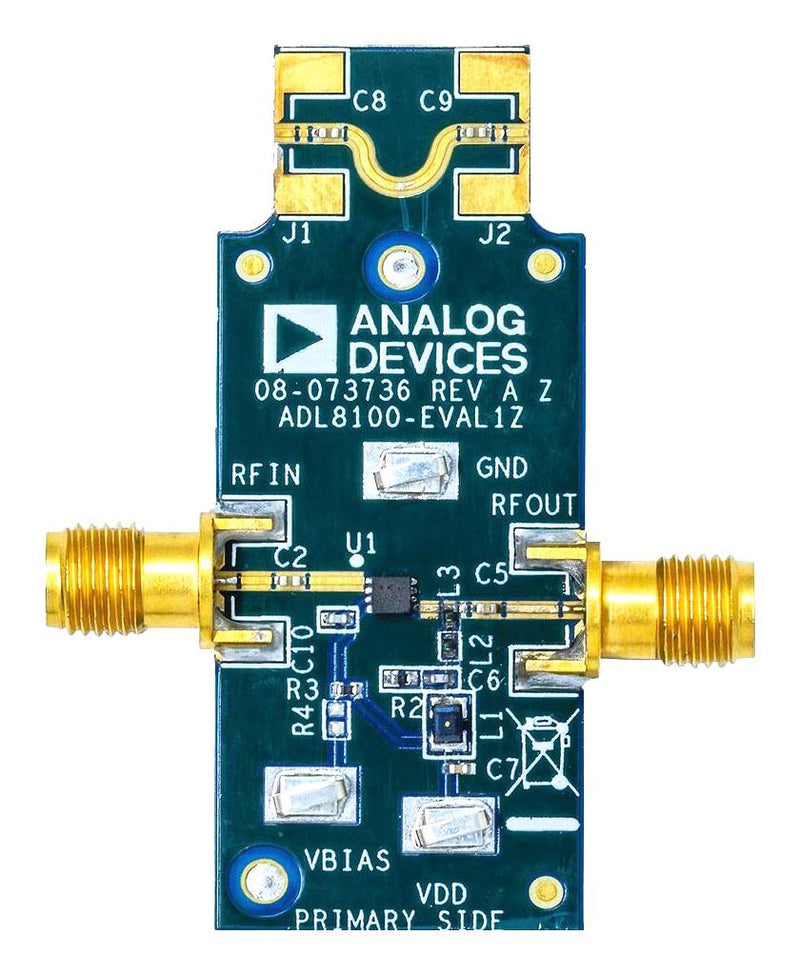 ANALOG DEVICES ADL8100-EVAL1Z Evaluation Board, ADL8100ACPZN, Low Noise Amplifier, Bias TEE