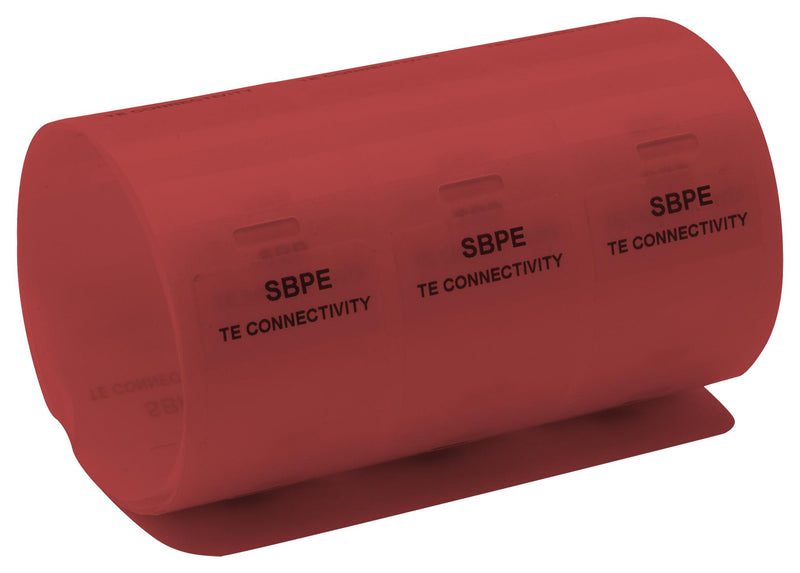 ENTRELEC - TE CONNECTIVITY SBPE12-1925-RD-3 Label, Self Laminating, 57.2 mm, 25.4 mm, Vinyl, Red 1SET530110R0000