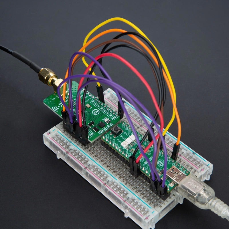 MIKROELEKTRONIKA MIKROE-5978 Add-On Board, ISM 5 Click, Si4461, Transceiver, SPI, 3.3V