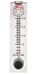 DWYER VFA-22-BV Air Flowmeter, 0.15l/min to 1l/min, 5%, 3.175mm, 6.9bar, VF Series Flow Meter, Brass Valve