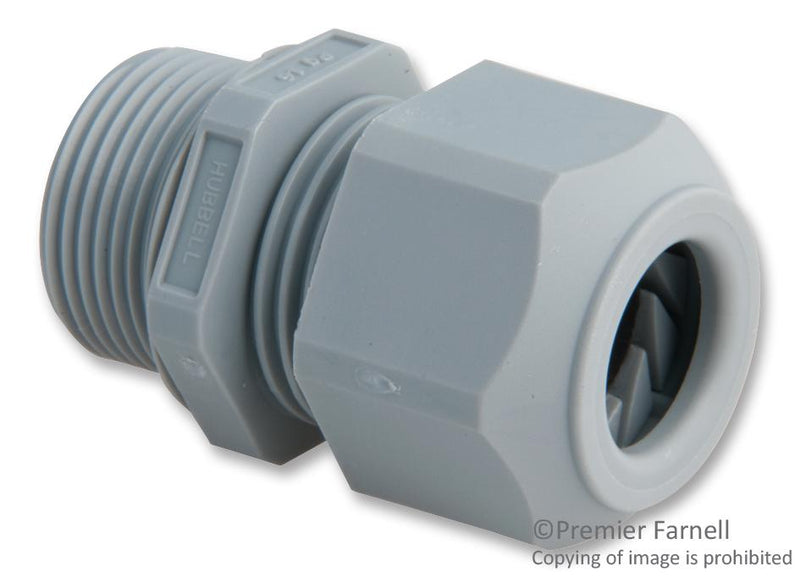 HUBBELL WIRING DEVICES SECP16GA CORD CONNECT, STR, NYLON 6.6, PG16, GREY