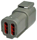 DEUTSCH - TE CONNECTIVITY DTM04-6P-E003 Automotive Connector Housing, DTM, Receptacle, 6 Ways, AMP DTM Series Size 20 Pin Contacts