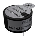 PUI AUDIO AI-1433-TWT-R Transducer, Continuous, 80 dBA, 3.3 kHz, Through Hole, Internal