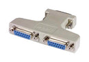 L-COM ADPT-DB15Y D Sub Connector Adapter, Standard D Sub, Plug, 15 Ways, Standard D Sub, Receptacle, 15 Ways