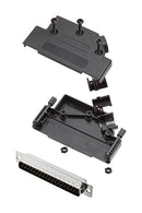 AMPHENOL COMMUNICATIONS SOLUTIONS L17D45PK-P-37+L717SDC37P D Sub Connector, With Backshell, DB37, Standard, Plug, D45PK-P, 37 Contacts, DC, Solder