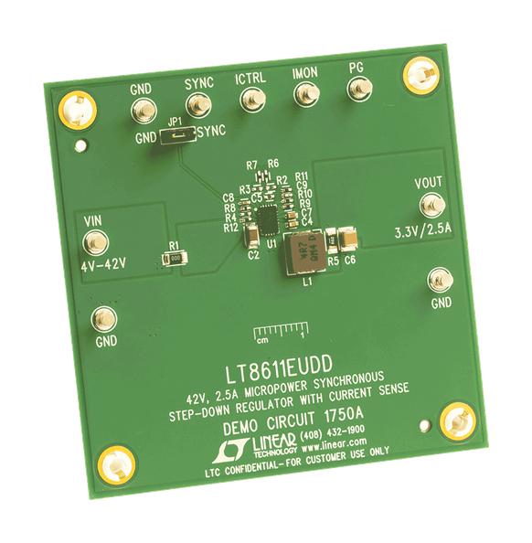 ANALOG DEVICES DC1750A Demonstration Board, LT8611EUDD, Synchronous Buck Regulator
