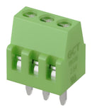 GCT TBC05-02-1-G-G Wire-To-Board Terminal Block, 2.54 mm, 2 Ways, 30 AWG, 18 AWG, Screw