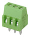 GCT TBC05-03-1-G-G Wire-To-Board Terminal Block, 2.54 mm, 3 Ways, 30 AWG, 18 AWG, Screw