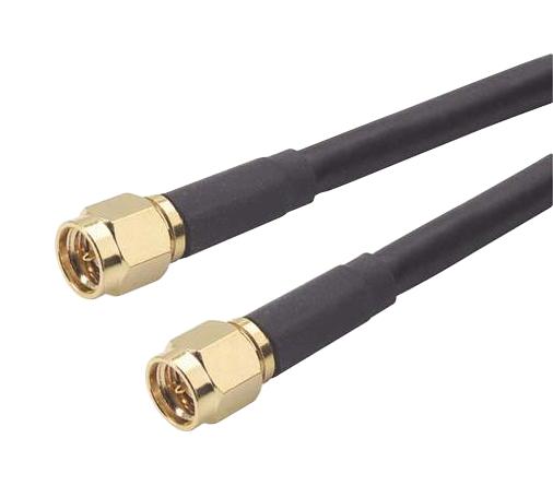 L-COM CCS58A-2 RF / Coaxial Cable Assembly, SMA Plug to SMA Plug, RG58C/U, 50 ohm, 2 ft, 609.6 mm