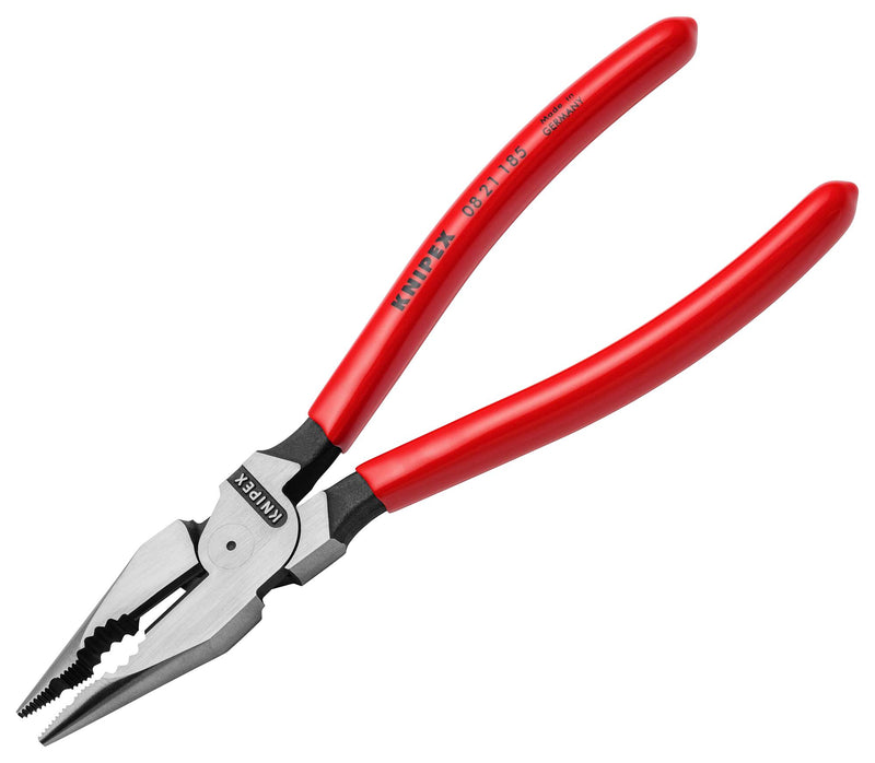 KNIPEX 08 25 185 Combination Plier, Needle Nose, 185mm overall Length