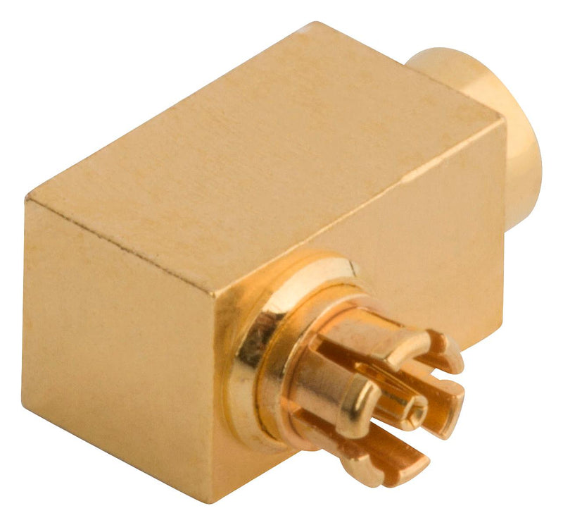 AMPHENOL SV MICROWAVE 3822-40001 RF COAX CONN, R/A JACK, SMPS, 40GHZ