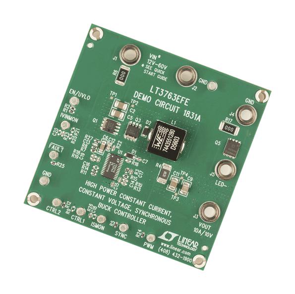 ANALOG DEVICES DC1831A Demonstration Board, LT3763EFE, LED Driver Controller, PWM, 12V to 60V Input, 15V, 10A Output