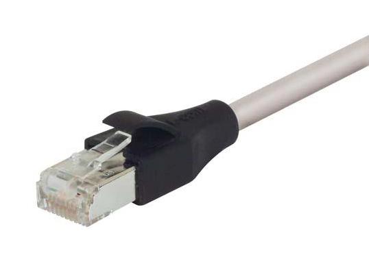 L-COM TRD855SIG-100 Ethernet Cable, Cat5e, RJ45 Plug to RJ45 Plug, STP (Shielded Twisted Pair), Grey, 30.5 m, 100 ft
