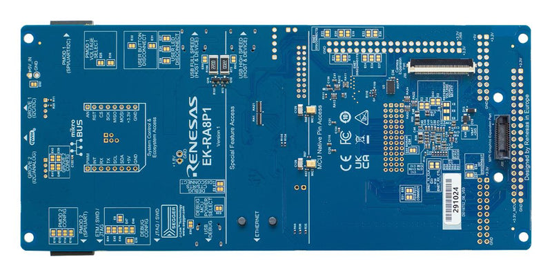 RENESAS RTK7EKA8P1S01001BE Evaluation Kit, R7KA8P1KFLCAC, RA Family, ARM, Cortex-M33/M85, 32bit