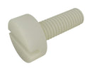 TR FASTENINGS RP0000380990 Screw, Nylon 6.6, Cheese Head Slotted, 30mm, M5 x 0.8