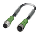 PHOENIX CONTACT 1522707 Sensor Cable, M12 Plug, M12 Receptacle, 8 Positions, 3 m, 9.8 ft GTIN UPC EAN: 4017918957520 SAC-8P-M12MS/ 3,0-PUR/M12FS
