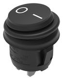 WURTH ELEKTRONIK 471006268142 Rocker Switch, IP65, On-Off, SPST-NO, Non Illuminated, Panel, Snap-In, Black, WS-RSTV Series