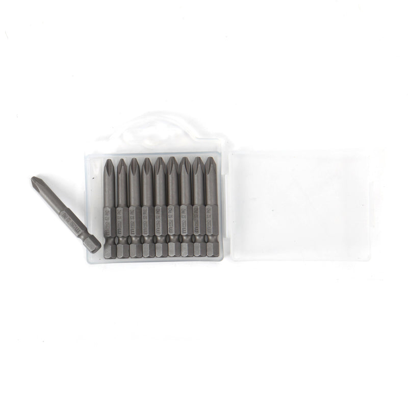MULTICOMP PRO MP012263 Phillips Bit, 10 Pieces of Phillips Driver Bits, PH2, 50mm, S2