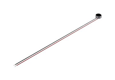 PUI AUDIO POM-2738L-LW100-R Microphone, Omnidirectional, 50 Hz to 16 kHz, 2 VDC to 10 VDC, 2.2 kohm, -38 dB, 500 &micro;A