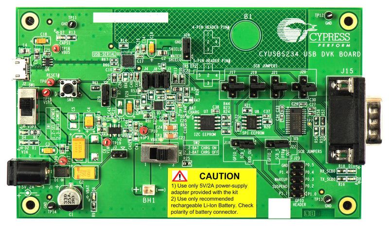 INFINEON CYUSBS234 DEV KIT, USB TO I2C/SPI/UART, 1-CHANNEL